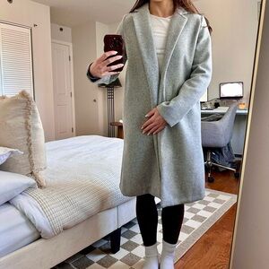 Zara Gray Long Duster Jacket